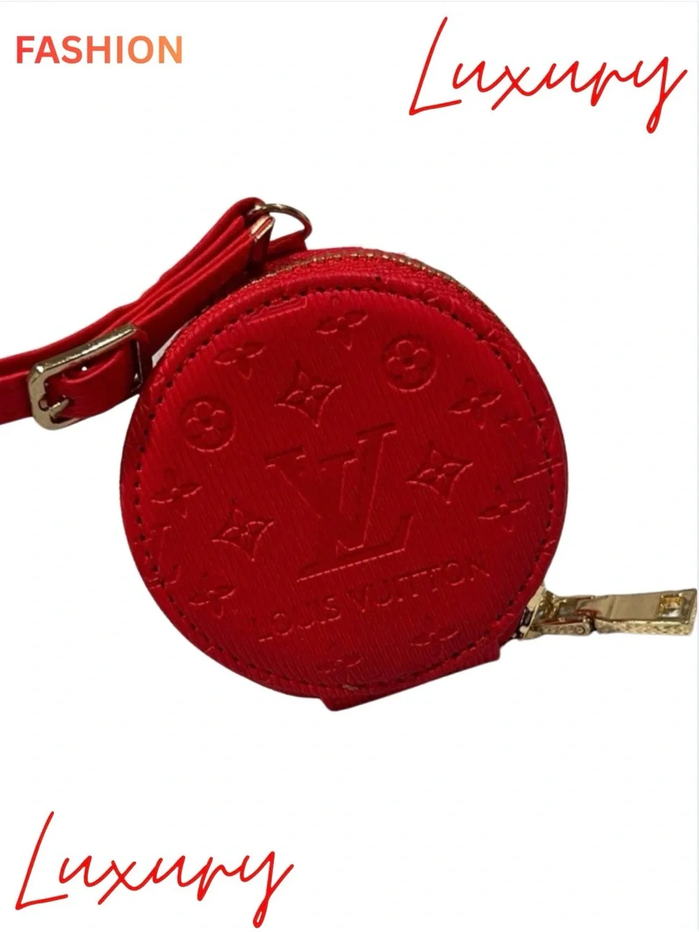 AIRPODS CASE: Crocodile Embossed Brown w/Golden Monogram, NWOT